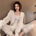 2025 Early Spring New Casual Sports Suit For Women, Long Pants With Zipper Hoodie Jacket And Camisole Three-Piece Set_voghion.com