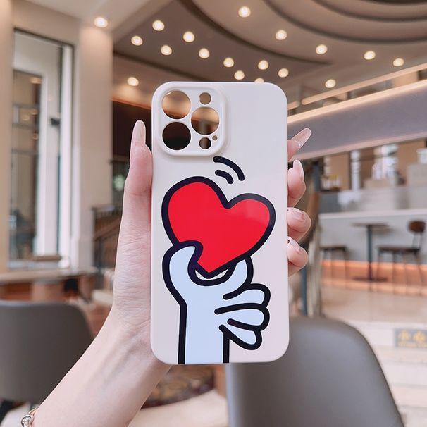 Funda TechGlobe Minimalista de Cobertura Total con Diseño Transfronterizo en Forma de Corazón, Compatible con iPhone 14 Pro Max_voghion.com