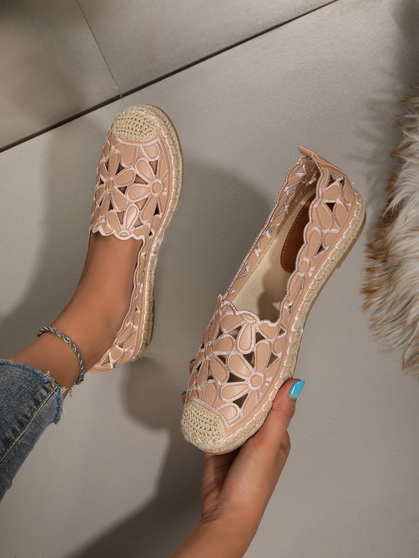 Naiste kingad kevad- ja suvised vaba aja veetmise stiilis ümmargused kalamehejalatsid Kerged lamedad õledest naiste õõnsad trendid_voghion.com