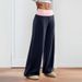 Women's Low-Rise Wide-Leg Pants With Color Block Design - Casual Polyester Trousers For Everyday Wear_voghion.com