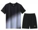 Ensemble de vêtements de sport pour hommes, en polyester, vêtements d'été ultra-fins, haute élasticité, décontracté, séchage rapide, ensemble deux pièces pour hommes_voghion.com