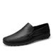 Novos mocassins masculinos de couro bovino da moda casual com camada superior, calçados para dirigir tamanho grande_voghion.com