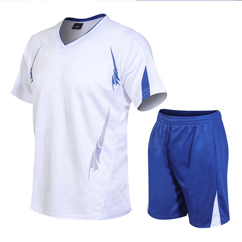 Herrenbekleidung Outdoor-Sportärmel Kurzärmeliges, schnelltrocknendes Sweatshirt mit Team-Aufdruck für Fußballkleidung_voghion.com