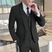 CT High-End Herren Set mit Schulterpolstern, Weste, Businessuniform, Hochzeitsanzug_voghion.com