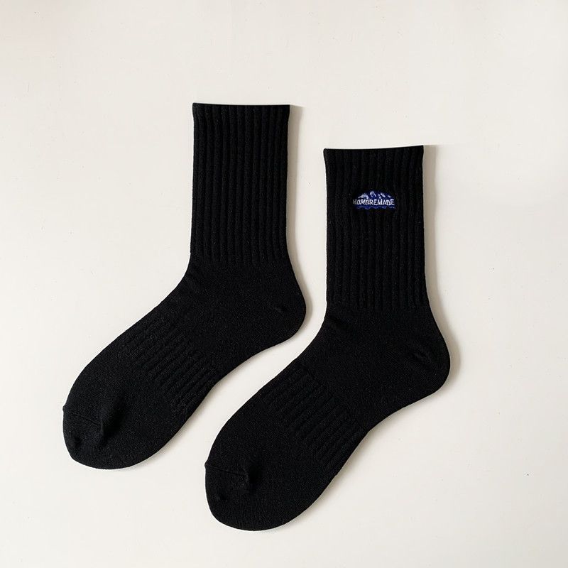 Socks Match Men And Women's Same Style Mid Tube Socks Ins Thick Line Net Red Trend Couple Autumn And Winter Style Socks_voghion.com