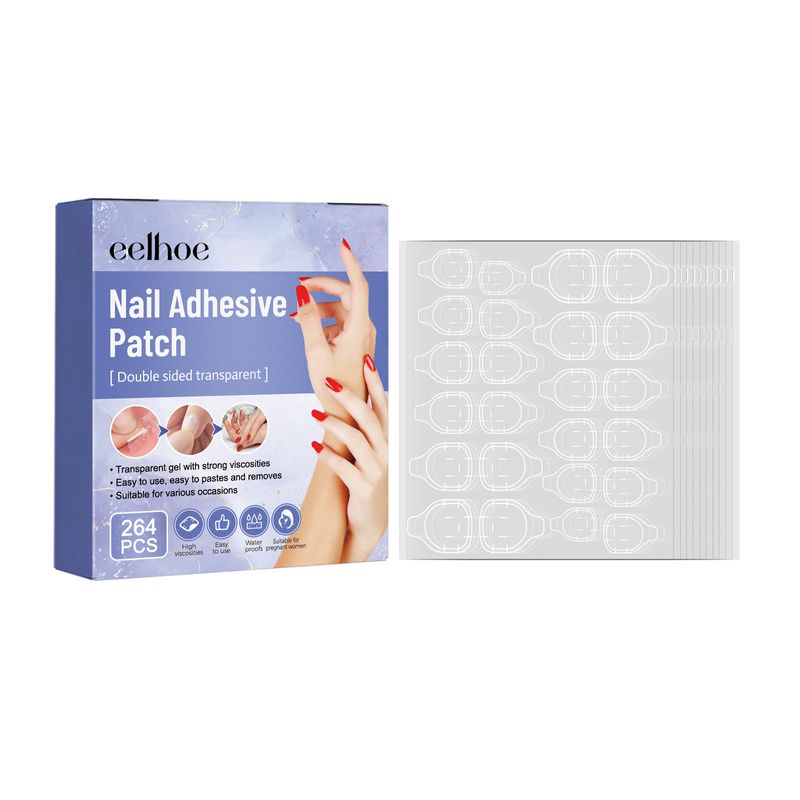 Doppelseitiger selbstklebender Nagelkleber, abnehmbarer, tragbarer Nagelaufkleber aus Nailart-Gelee_voghion.com