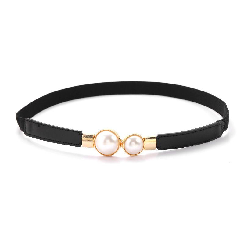 Nuova cintura per donna, sensazione di alta qualità, cintura sottile, decorazione elastica, abito, cappotto, strumento per stringere la vita, cintura sottile di perle_voghion.com