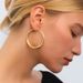 New Silver Thick Large Circle Hoop Irregular Needle Personality Earrings_voghion.com