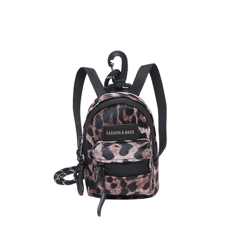 Korean Style Mini Crossbody Trendy Leopard Print Girl's Shoulder Cool Outdoor Travel Earphone Lipstick Bag_voghion.com