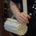 Borsa a tracolla intrecciata a mano in perla bianca, moda, versatile, per il tempo libero, quotidiano, semplice, per spostamenti quotidiani, personalità di nicchia_voghion.com