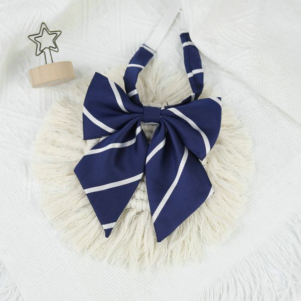 Cravatta elastica senza nodo JK da uomo, papillon da donna, versatile, a righe, semplice, stile campus, uniforme scolastica_voghion.com