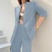 Women's Clothing Small Suit Jacket Women's Two Piece Suit Spring And Autumn New Small Casual Loose Milk Tea Gray Suit_voghion.com