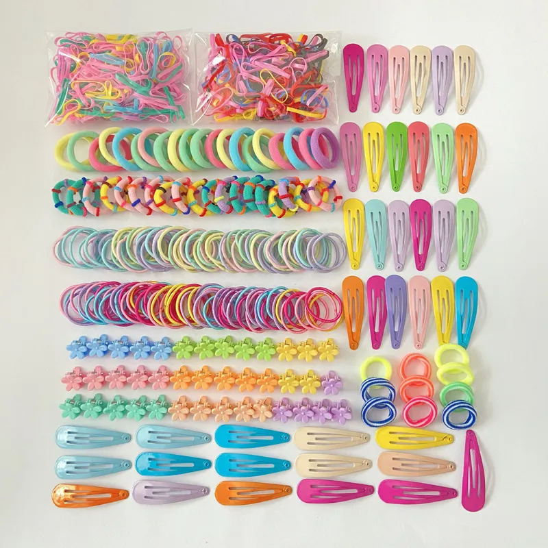 Children's Hair Accessories Small Rubber Band Hairpin Set Baby Hair Ring Girl Side Clip Hair Accessories Princess Hair Rope_voghion.com