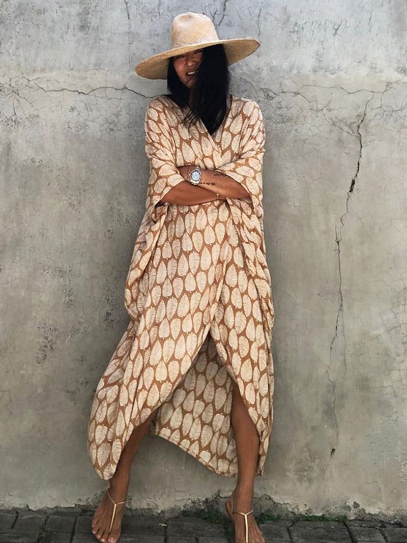 Robe de plage kimono noire tie-dye pour femme, tenue d'été 2022, soldes_voghion.com