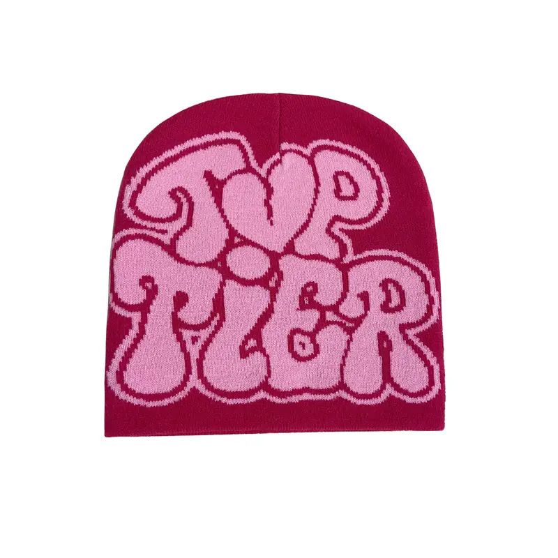Y2K Buitenlandse Handel Pullover Jacquard Hoed Multi Color Letters Mannen En Vrouwen Volwassen Wol Gebreide Hoed_voghion.com
