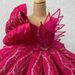 Kinderkleidung Kinder Rose Red Kleid Unregelmäßiges Design Prinzessin Kleid Pailletten Tutu Performance Kostüm_voghion.com
