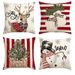 Christmas Creative Snowman Elk Linen Pillow Cover Home Decoration Sofa Cushion Cover_voghion.com