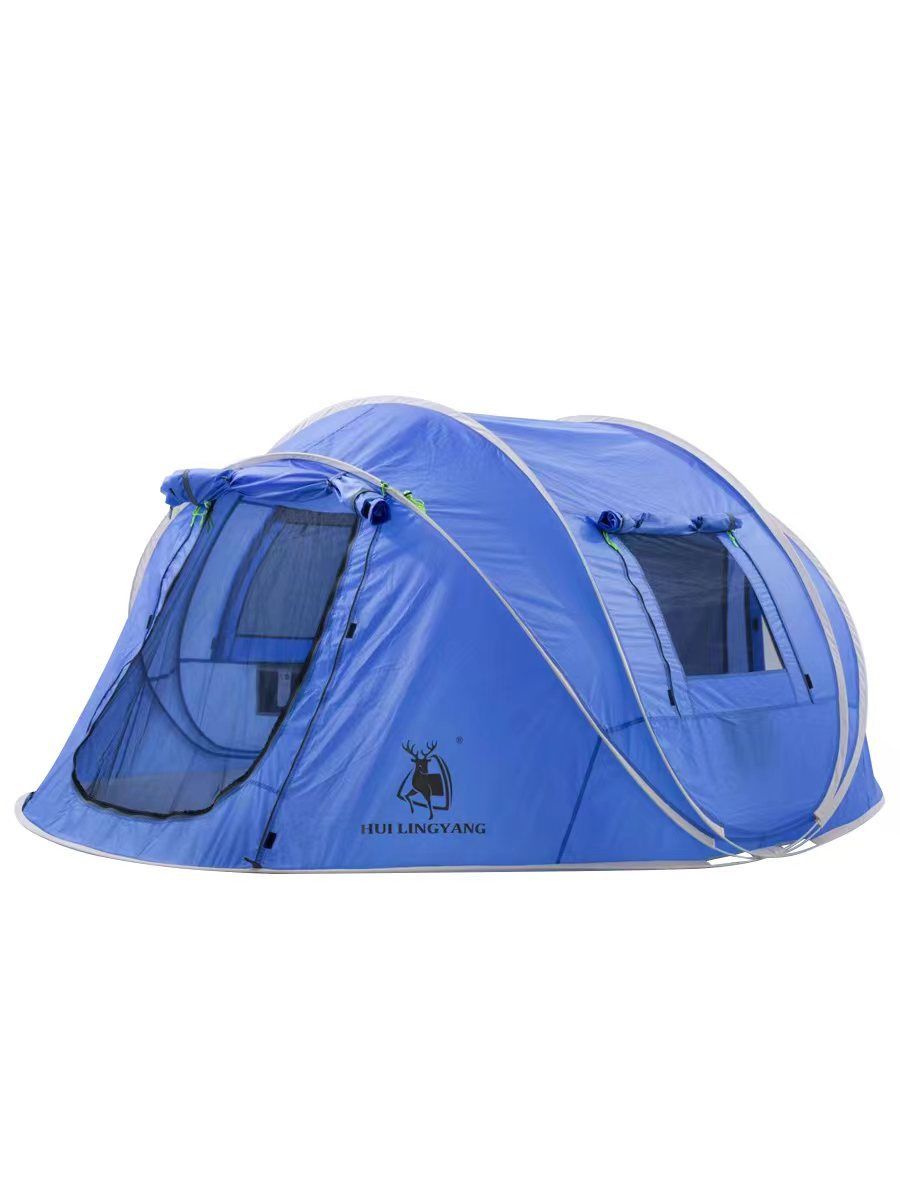 3-4 people four seasons speed free to build automatic tent portable folding rain proof Expose the tent_voghion.com