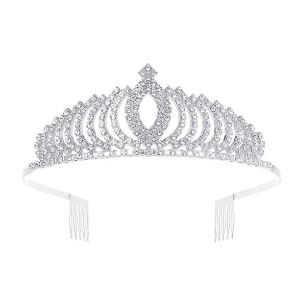 Svatební a večerní šaty Koruna, Doplňky do vlasů s kamínky, Doplňky k šatům na představení, Koruna do vlasů, Čelenka, Oblíbená čelenka_voghion.com