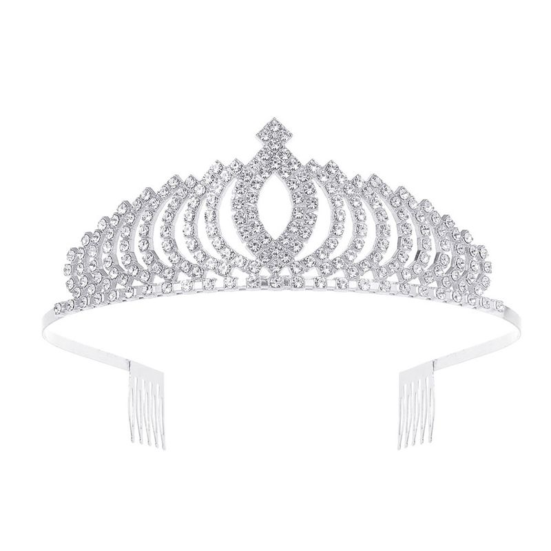 Coroană pentru rochie de seară pentru mireasă, Accesorii de păr cu strasuri, Accesorii pentru rochii de spectacol, Coroană de păr, Bentiță, Coafură populară_voghion.com