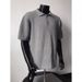 Polo tricoté à manches courtes pour homme, style décontracté, coupe ajustée, à revers, été_voghion.com