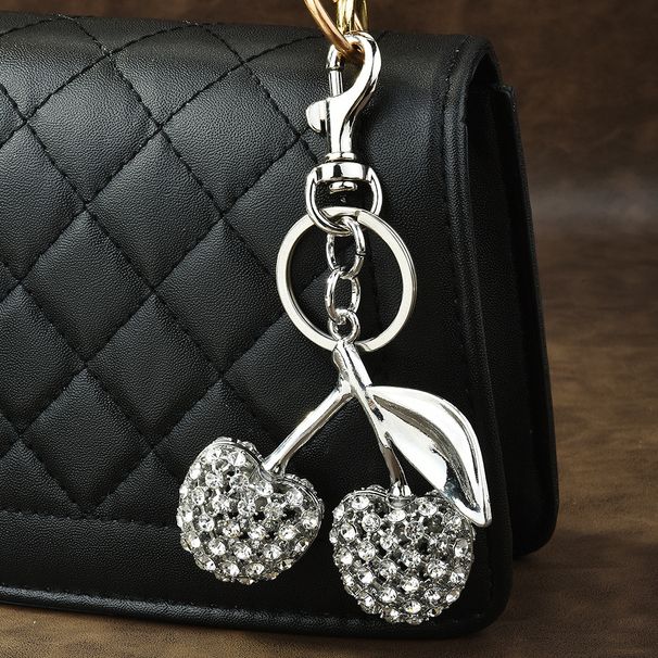 Schmuck voller Dia Tasche Schlüsselanhänger Obst Kirsche Mode Anhänger_voghion.com