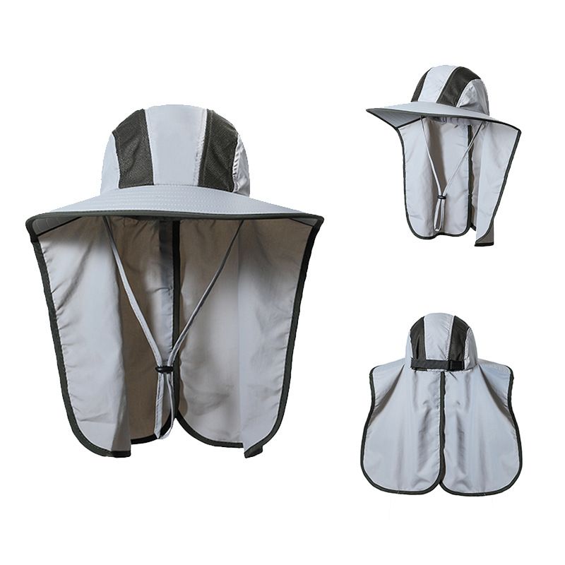 Summer sunshade and sun protection quick drying waterproof large brim fisherman hat, outdoor UV resistant fishing hat_voghion.com