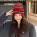 Gestreifte Vier Jahreszeiten Fly Weave Damen Gestrickte Große Kopfumfang Kalte Mütze Männer Farbblock Lazy Style_voghion.com