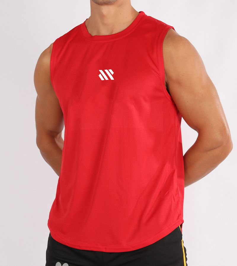 Muskelbrennende Basketballweste, Kleidung für Herren, locker sitzendes Camisole-Oberteil, schnelltrocknend, ärmelloses Shirt, Fitnessübung_voghion.com