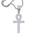 Ciondolo a croce in oro e argento stile punk hip hop collana gioielli_voghion.com