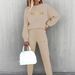 Women's Clothing Women's Printed Two-Piece Outfit - Stylish Matching Set With Long Sleeve Top & Comfortable Bottoms For Casual & Sporty Look_voghion.com