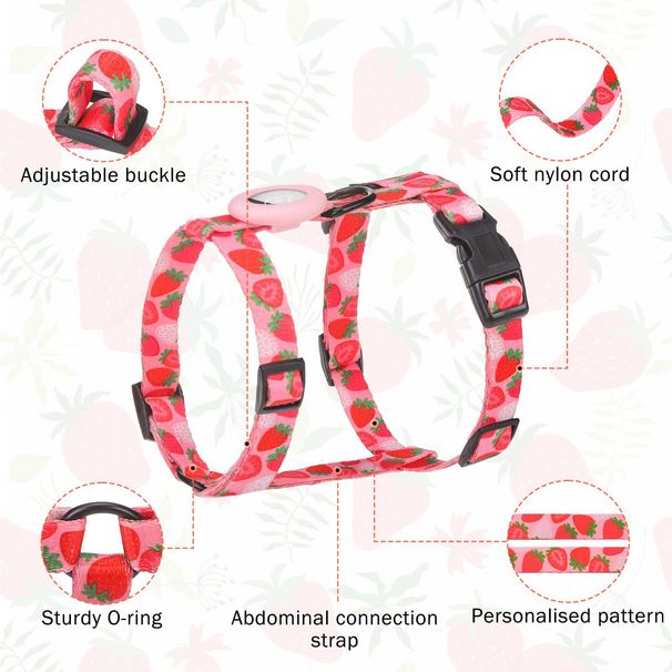 Novo conjunto de corda de tração anti-fuga ajustável cinta de peito para gato - confortável e macio_voghion.com