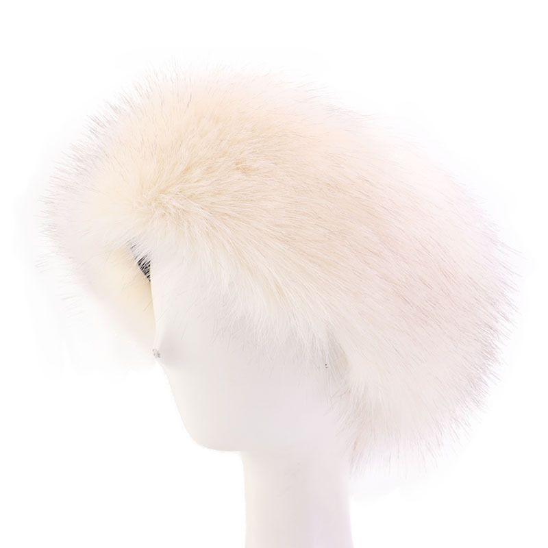 Gorros de trampero de moda para otoño e invierno, cálidos para la cabeza con banda para el cabello de felpa, gorro de invierno para mujer_voghion.com