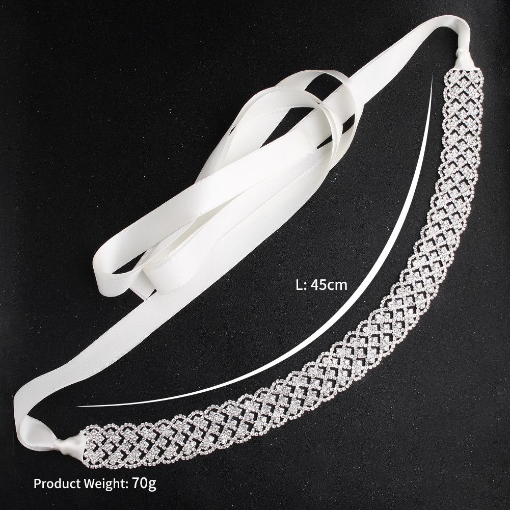 Brautgürtel für Hochzeitskleider, Strass, für Abschlussball, Party, Taillenschmuck, luxuriös, eingelegter Diamant_voghion.com