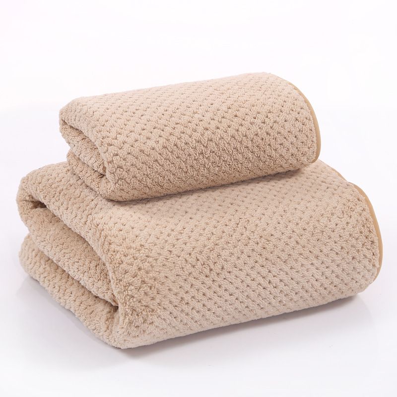 Toallas de baño de vellón coral con estampado de piña: ultrasuaves y muy absorbentes, venta al por mayor para spa, playa y hogar._voghion.com
