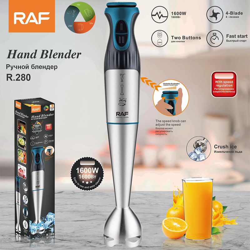 RAF European Standard Multi Functional Household Auxiliary Food Baking Juicing Handheld Cooking Stick Blender 280_voghion.com