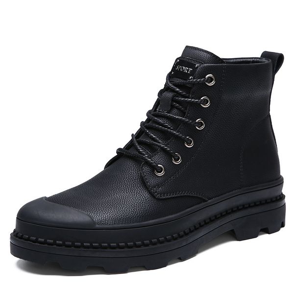 2025 New Arrival Men's Oversized High-Top Boots Riding Snow Boots Workwear-Style Short Boots_voghion.com