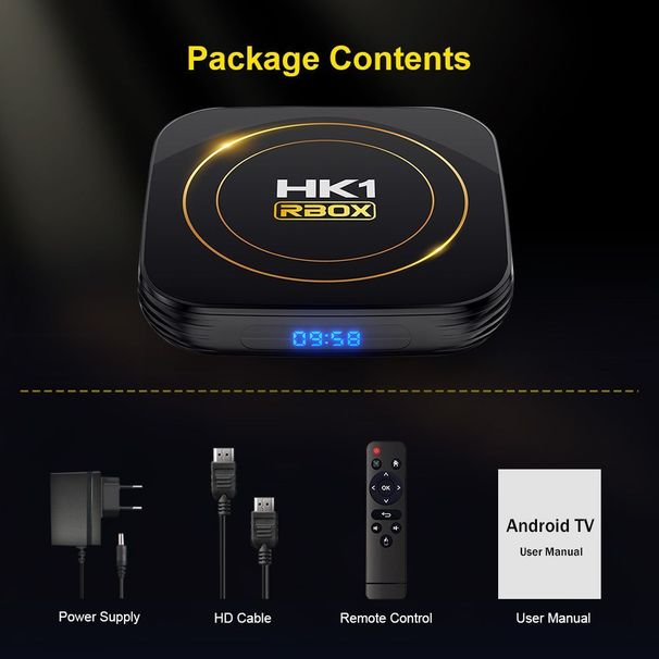 HK1 RBOX H8S TV BOX Allwinner H618 Android 12 2,4G/5G Dual Band WIFI Bluetooth_voghion.com