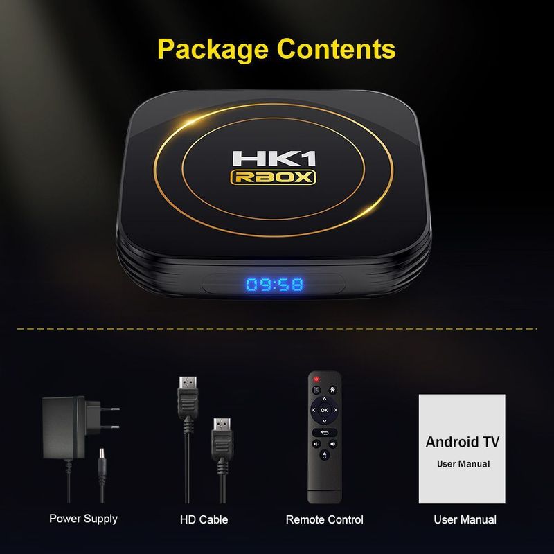 HK1 RBOX H8S TV BOX Allwinner H618 Android 12 2.4G/5G Dual Band WIFI Bluetooth_voghion.com