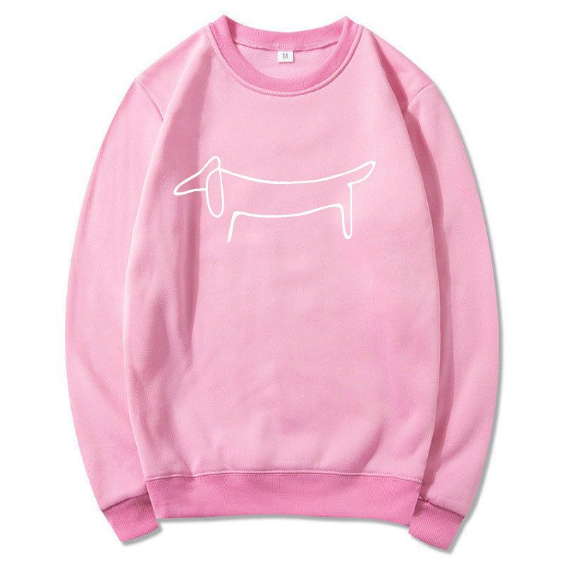 T-shirt con cappuccio stampata a maniche lunghe, girocollo, sportiva casual, vestibilità ampia, autunno e inverno 2024 da uomo nuovo_voghion.com
