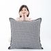 Houndstooth Throw Pillow Covers - Black & Orange Luxury Cushion Covers For Sofa Modern Geometric Pillow Cases (Zipper Closure No Insert Included)_voghion.com