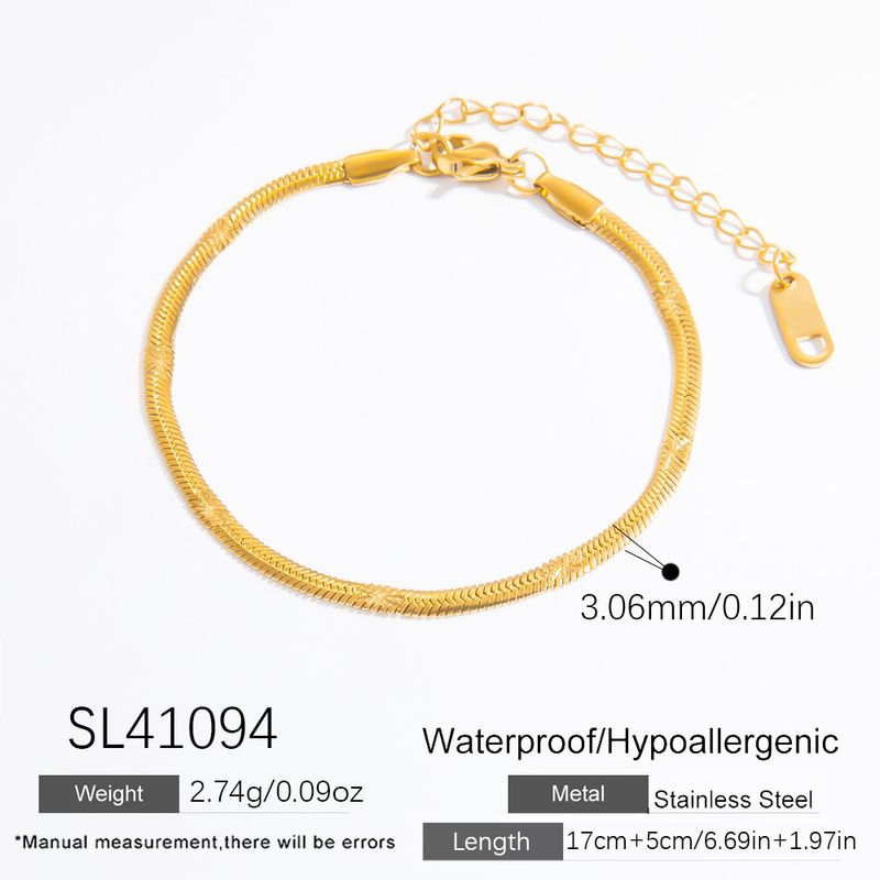 Ins Titanium Steel Bracelet For Women, Non-Fading, Light Luxury, High-End Feel, Electroplated Real Gold Chain Accessory_voghion.com