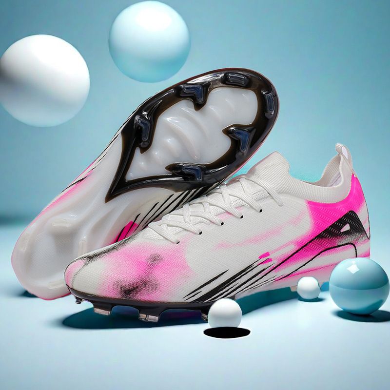 Seamless flying woven Messi football shoes Men's low top teen spike smash training sneakers_voghion.com