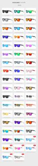 Lunettes de soleil carrées tendance KDEAM pour hommes, verres polarisés, verres miroir 3D cool, lunettes de conduite avec boîte gratuite_voghion.com