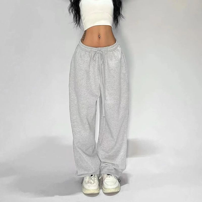 Dameklær Hot Girl Casual Bukser Sommer Ny Stil Ensfarget Enkel Løs Jazz Street Dance Sportsbukser_voghion.com