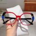 Trendy Polygon Personalized Blocking Anti Blue Light Glasses TR90 Internet Famous Same Style Plain Color High-end Sense_voghion.com