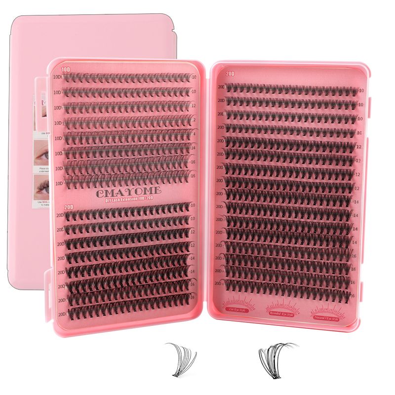 Lash Book 30D/40D Thick Single Cluster Lashes - 640 Clusters Sectional False Eyelashes - D-Curl Natural Fluffy DIY Lashes_voghion.com