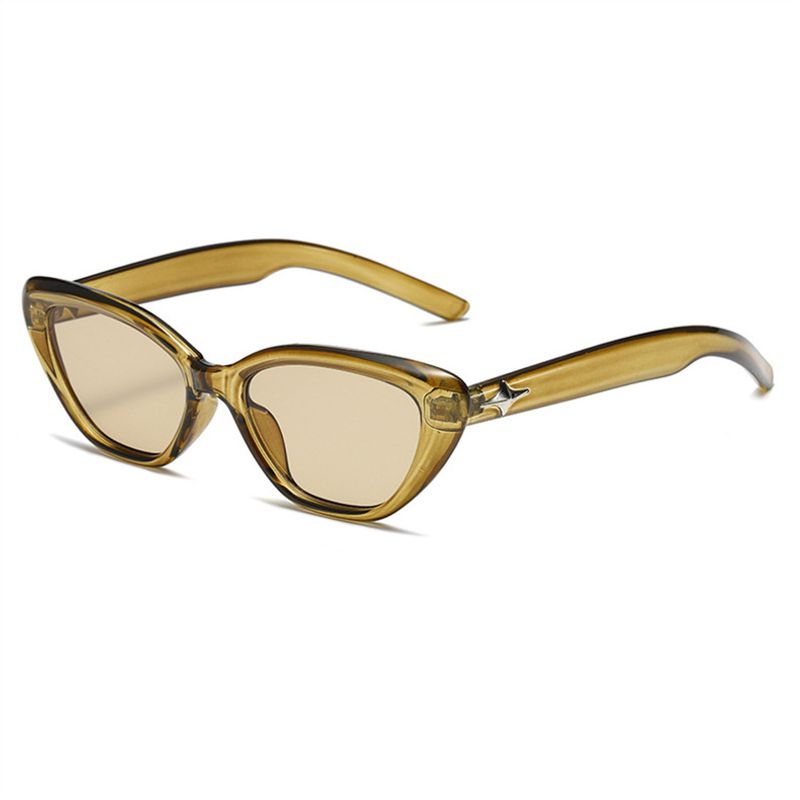 Nowe okulary przeciwsłoneczne z oprawką, trójkątne kocie oczy, mała twarz, damskie okulary Advanced Sense, Instagram Sunglasses,_voghion.com