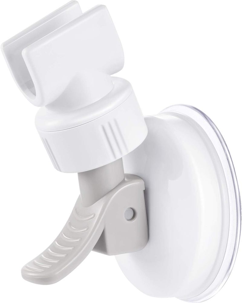 Handheld Adjustable Suction Cup Shower Head Universal Mounting Bracket Plastic ABS Chrome Polished Suitable For Marble_voghion.com