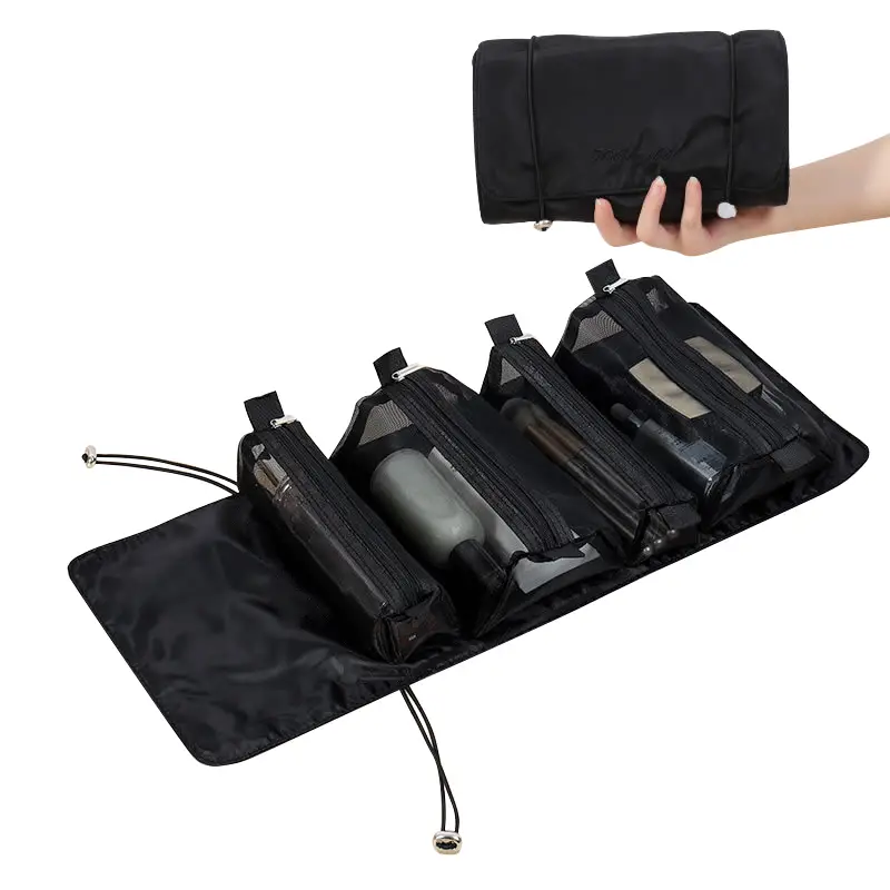 Travel Cosmetic Bag, Foldable Makeup Organzier, Portable Versatile Toiletry Wash Bag_voghion.com